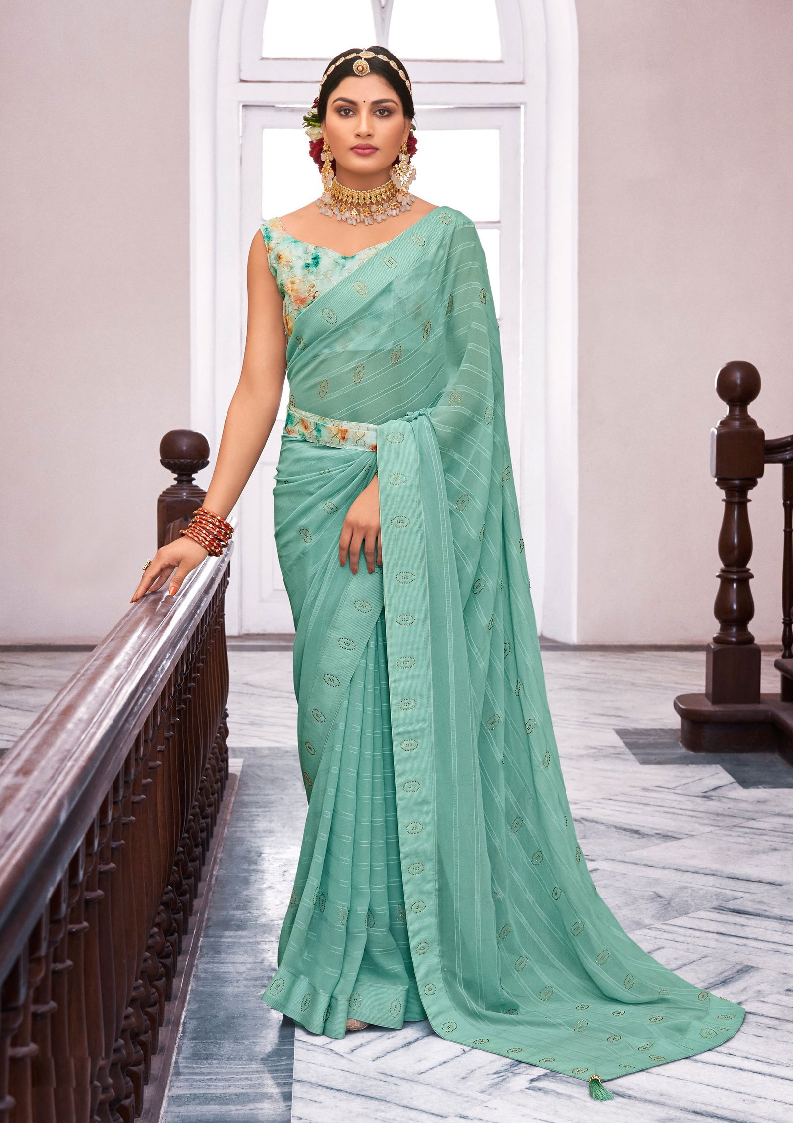 Juhi Vol 3 Swaroski Work Party Wear Sarees Catalog
